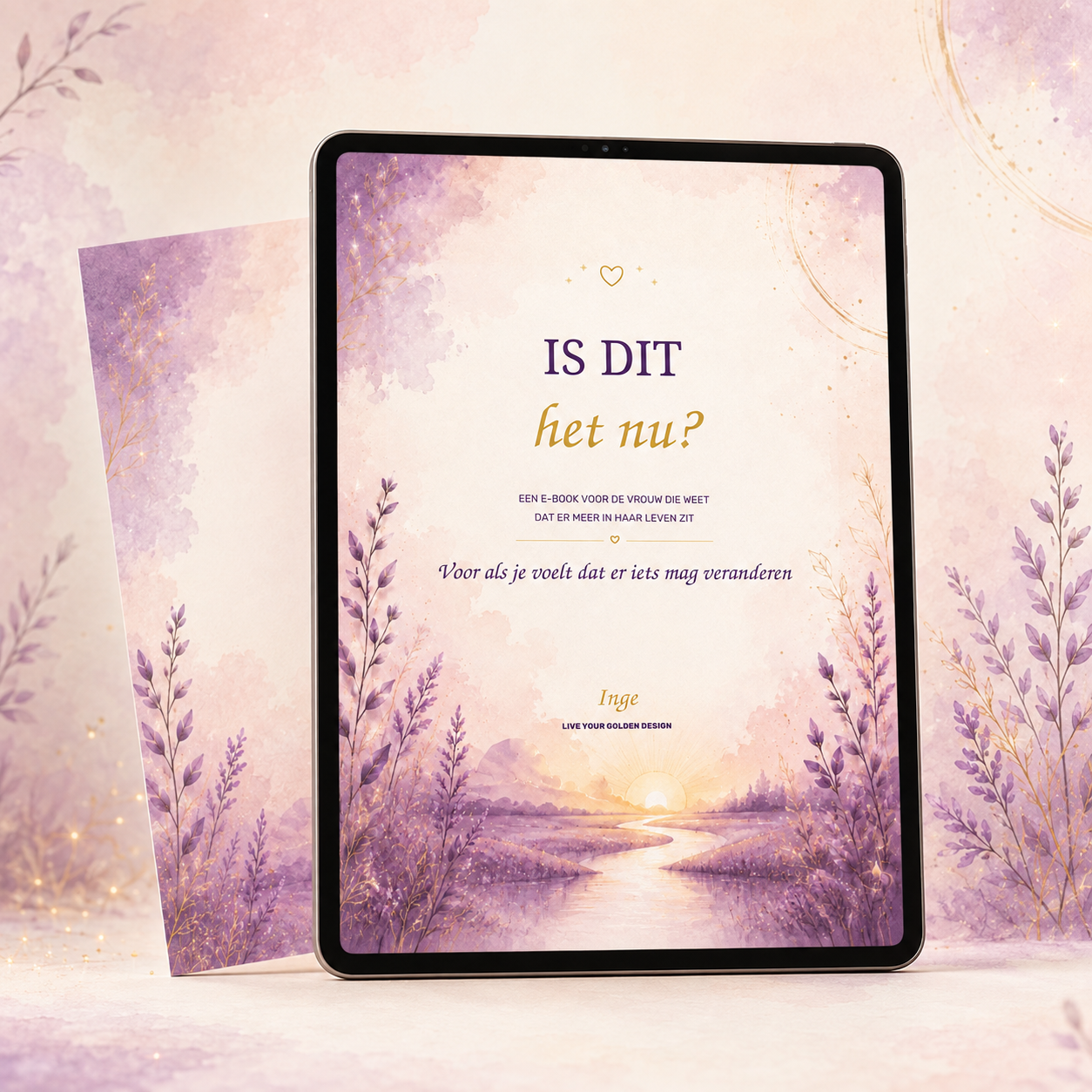Mock-up van het e-book Is dit het nu van Live Your Golden Design